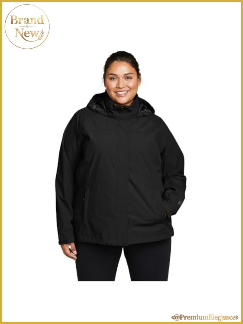 Eddie Bauer Rainfoil Waterproof Hooded Packable Rain Jacket